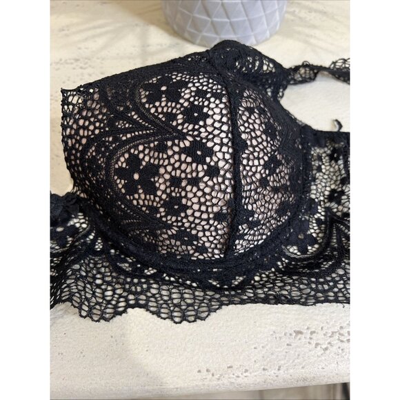 Marilyn Monroe RN 90410 Black Polyester Padded Push Up Bra Size 38 C - Picture 10 of 13